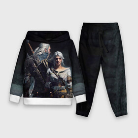 Детский костюм 3D (с толстовкой) с принтом Geralt and Ciri в Кировске,  |  | ciri | gerald | roach | wild hunt | witcher | ведьмак | ведьмы | геральд | дикая охота | йен | йеннифер | плотва | цири