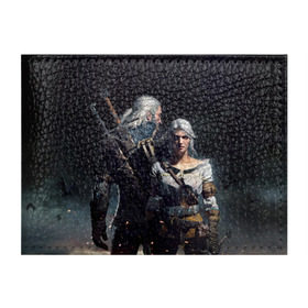 Обложка для студенческого билета с принтом Geralt and Ciri в Кировске, натуральная кожа | Размер: 11*8 см; Печать на всей внешней стороне | ciri | gerald | roach | wild hunt | witcher | ведьмак | ведьмы | геральд | дикая охота | йен | йеннифер | плотва | цири