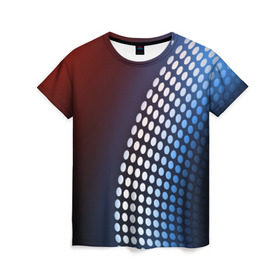 Женская футболка 3D с принтом Светящиеся круги в Кировске, 100% полиэфир ( синтетическое хлопкоподобное полотно) | прямой крой, круглый вырез горловины, длина до линии бедер | светящиеся круги