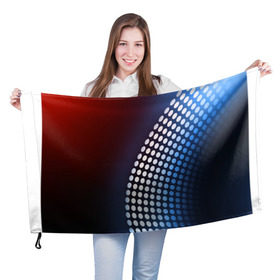 Флаг 3D с принтом Светящиеся круги в Кировске, 100% полиэстер | плотность ткани — 95 г/м2, размер — 67 х 109 см. Принт наносится с одной стороны | светящиеся круги
