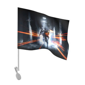 Флаг для автомобиля с принтом Battlefield Hardline в Кировске, 100% полиэстер | Размер: 30*21 см | battlefield | game | hardline | игра