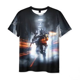 Мужская футболка 3D с принтом Battlefield Hardline в Кировске, 100% полиэфир | прямой крой, круглый вырез горловины, длина до линии бедер | battlefield | game | hardline | игра