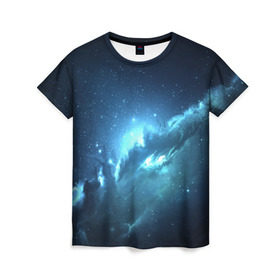 Женская футболка 3D с принтом Atlantis Nebula в Кировске, 100% полиэфир ( синтетическое хлопкоподобное полотно) | прямой крой, круглый вырез горловины, длина до линии бедер | вселенная | галактика | звезда | космос | небеса
