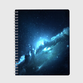 Тетрадь с принтом Atlantis Nebula в Кировске, 100% бумага | 48 листов, плотность листов — 60 г/м2, плотность картонной обложки — 250 г/м2. Листы скреплены сбоку удобной пружинной спиралью. Уголки страниц и обложки скругленные. Цвет линий — светло-серый
 | вселенная | галактика | звезда | космос | небеса