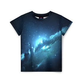 Детская футболка 3D с принтом Atlantis Nebula в Кировске, 100% гипоаллергенный полиэфир | прямой крой, круглый вырез горловины, длина до линии бедер, чуть спущенное плечо, ткань немного тянется | вселенная | галактика | звезда | космос | небеса