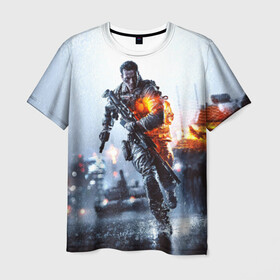 Мужская футболка 3D с принтом Battlefield Multiplayer в Кировске, 100% полиэфир | прямой крой, круглый вырез горловины, длина до линии бедер | battlefield | армия | бой | война | игра | солдат