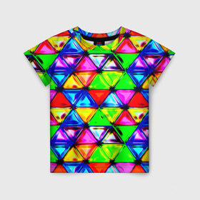Детская футболка 3D с принтом Треугольник в Кировске, 100% гипоаллергенный полиэфир | прямой крой, круглый вырез горловины, длина до линии бедер, чуть спущенное плечо, ткань немного тянется | абстракции | мозаика | прикольные | текстуры | треугольник