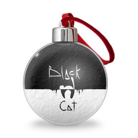 Ёлочный шар с принтом Black cat в Кировске, Пластик | Диаметр: 77 мм | черный кот