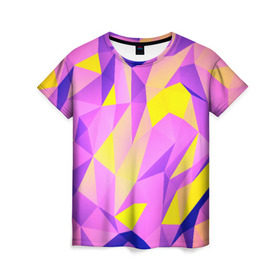 Женская футболка 3D с принтом Texture в Кировске, 100% полиэфир ( синтетическое хлопкоподобное полотно) | прямой крой, круглый вырез горловины, длина до линии бедер | square | абстракции | ромб | текстуры
