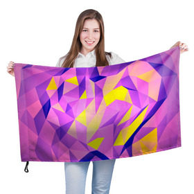 Флаг 3D с принтом Texture в Кировске, 100% полиэстер | плотность ткани — 95 г/м2, размер — 67 х 109 см. Принт наносится с одной стороны | square | абстракции | ромб | текстуры