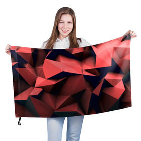 Флаг 3D с принтом Kicker в Кировске, 100% полиэстер | плотность ткани — 95 г/м2, размер — 67 х 109 см. Принт наносится с одной стороны | абстракт | абстракции | иллюзия | прикольные | текстуры
