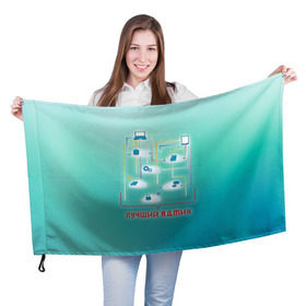 Флаг 3D с принтом Лучший админ в Кировске, 100% полиэстер | плотность ткани — 95 г/м2, размер — 67 х 109 см. Принт наносится с одной стороны | админ | администратор | коллега | офис | работа | работник