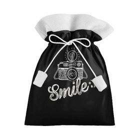 Подарочный 3D мешок с принтом Smile в Кировске, 100% полиэстер | Размер: 29*39 см | camera | smile | вспышка | зеркалка | камера | фотик | фото | фотоаппарат | фотографировать