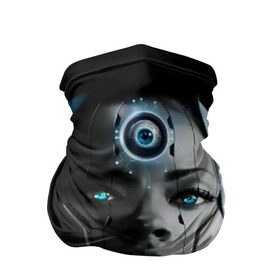 Бандана-труба 3D с принтом Девушка андроид в Кировске, 100% полиэстер, ткань с особыми свойствами — Activecool | плотность 150‒180 г/м2; хорошо тянется, но сохраняет форму | андроид | глаз | девушка | киборг | робот | третий