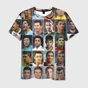 Мужская футболка 3D с принтом Лучшие футболисты в Кировске, 100% полиэфир | прямой крой, круглый вырез горловины, длина до линии бедер | великие | звёзды | знаменитости | игроки | легендарные | лучшие | самые крутые | футбол | футболисты | элита