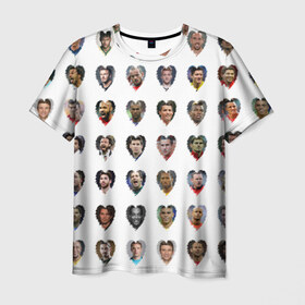 Мужская футболка 3D с принтом Любимые футболисты в Кировске, 100% полиэфир | прямой крой, круглый вырез горловины, длина до линии бедер | великие | звёзды | знаменитости | игроки | легендарные | лучшие | самые крутые | футбол | футболисты | элита