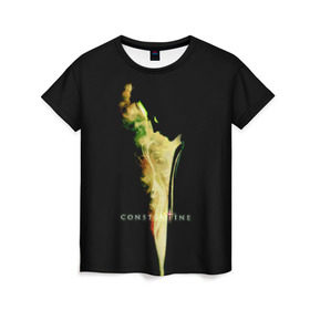 Женская футболка 3D с принтом Constantine в Кировске, 100% полиэфир ( синтетическое хлопкоподобное полотно) | прямой крой, круглый вырез горловины, длина до линии бедер | constantine | dc | джон константин