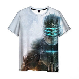 Мужская футболка 3D с принтом Айзек Кларк в Кировске, 100% полиэфир | прямой крой, круглый вырез горловины, длина до линии бедер | dead space | horror | isaac clarke | игра | ужасы