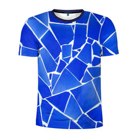 Мужская футболка 3D спортивная с принтом Битое стекло в Кировске, 100% полиэстер с улучшенными характеристиками | приталенный силуэт, круглая горловина, широкие плечи, сужается к линии бедра | абстракция | витраж | мозаика | стекло