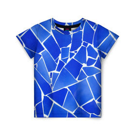 Детская футболка 3D с принтом Битое стекло в Кировске, 100% гипоаллергенный полиэфир | прямой крой, круглый вырез горловины, длина до линии бедер, чуть спущенное плечо, ткань немного тянется | абстракция | витраж | мозаика | стекло