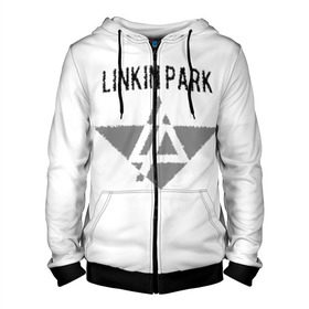 Мужская толстовка 3D на молнии с принтом Linkin Park в Кировске, 100% полиэстер | длина до линии бедра, манжеты и пояс оформлены мягкой тканевой резинкой, двухслойный капюшон со шнурком для регулировки, спереди молния, по бокам два кармана | линкин парк