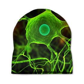 Шапка 3D с принтом Нейрон в Кировске, 100% полиэстер | универсальный размер, печать по всей поверхности изделия | клетка