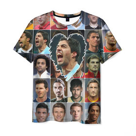 Мужская футболка 3D с принтом Луис Суарес - лучший в Кировске, 100% полиэфир | прямой крой, круглый вырез горловины, длина до линии бедер | luis suarez | аргентина | барса | барселона | луис суарес | лучшие футболисты | любимый игрок | мой любимец | самый крутой | сердце | футбол | я люблю