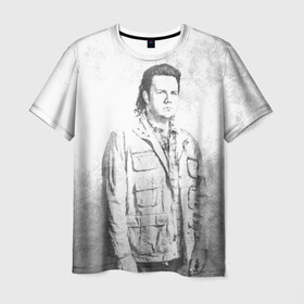 Мужская футболка 3D с принтом Юджин в Кировске, 100% полиэфир | прямой крой, круглый вырез горловины, длина до линии бедер | walking dead | зомби | мертвецы | сериал | ходячие