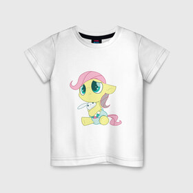 Детская футболка хлопок с принтом My Little Pony в Кировске, 100% хлопок | круглый вырез горловины, полуприлегающий силуэт, длина до линии бедер | 