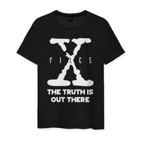 Мужская футболка хлопок с принтом X-Files в Кировске, 100% хлопок | прямой крой, круглый вырез горловины, длина до линии бедер, слегка спущенное плечо. | mulder | scully | x files | малдер | материалы | нло | пришельцы | секретные | скалли