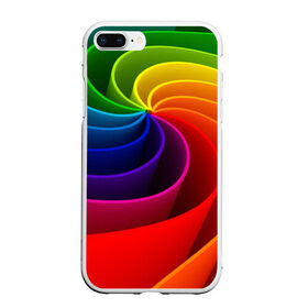 Чехол для iPhone 7Plus/8 Plus матовый с принтом Радуга цвета в Кировске, Силикон | Область печати: задняя сторона чехла, без боковых панелей | гамма | зеленый | красный | радуга | синий | цвет