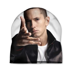 Шапка 3D с принтом Eminem в Кировске, 100% полиэстер | универсальный размер, печать по всей поверхности изделия | eminem | music | rap | usa | музыка | рэп | сша | эминем