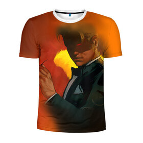 Мужская футболка 3D спортивная с принтом Lucifer 2 в Кировске, 100% полиэстер с улучшенными характеристиками | приталенный силуэт, круглая горловина, широкие плечи, сужается к линии бедра | 