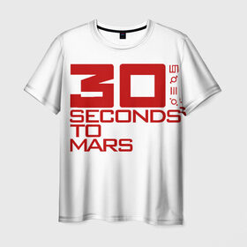Мужская футболка 3D с принтом 30 Seconds To Mars в Кировске, 100% полиэфир | прямой крой, круглый вырез горловины, длина до линии бедер | Тематика изображения на принте: 