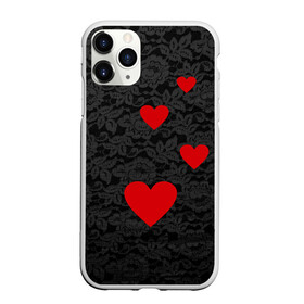 Чехол для iPhone 11 Pro матовый с принтом Кружево и сердца в Кировске, Силикон |  | dg | dolce | gabbana | габбана | дольче | любовь | сердечко