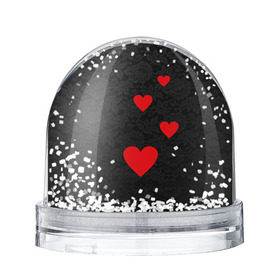 Снежный шар с принтом Кружево и сердца в Кировске, Пластик | Изображение внутри шара печатается на глянцевой фотобумаге с двух сторон | dg | dolce | gabbana | габбана | дольче | любовь | сердечко
