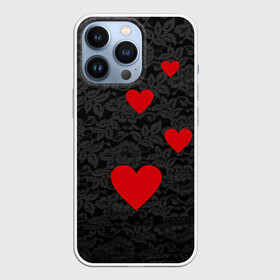 Чехол для iPhone 13 Pro с принтом Кружево и сердца в Кировске,  |  | dg | dolce | gabbana | габбана | дольче | любовь | сердечко
