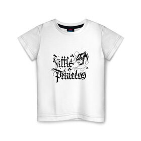 Детская футболка хлопок с принтом Маленькая принцесса в Кировске, 100% хлопок | круглый вырез горловины, полуприлегающий силуэт, длина до линии бедер | каллиграфия | маленькая | харли квинн