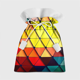 Подарочный 3D мешок с принтом Треугольник в Кировске, 100% полиэстер | Размер: 29*39 см | Тематика изображения на принте: абстракции | мозаика | прикольные | текстуры | треугольник