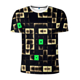 Мужская футболка 3D спортивная с принтом Minecraft в Кировске, 100% полиэстер с улучшенными характеристиками | приталенный силуэт, круглая горловина, широкие плечи, сужается к линии бедра | game | minecraft | игры | пиксели | популярные | прикольные