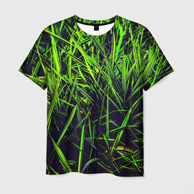Мужская футболка 3D с принтом Трава в Кировске, 100% полиэфир | прямой крой, круглый вырез горловины, длина до линии бедер | green | summer | весна | зеленый | лето | природа