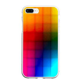 Чехол для iPhone 7Plus/8 Plus матовый с принтом Кубики в Кировске, Силикон | Область печати: задняя сторона чехла, без боковых панелей | градиент | разноцветный | цвета | яркий