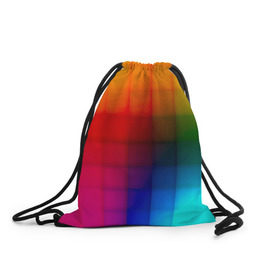 Рюкзак-мешок 3D с принтом Кубики в Кировске, 100% полиэстер | плотность ткани — 200 г/м2, размер — 35 х 45 см; лямки — толстые шнурки, застежка на шнуровке, без карманов и подкладки | градиент | разноцветный | цвета | яркий