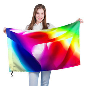 Флаг 3D с принтом Радужный в Кировске, 100% полиэстер | плотность ткани — 95 г/м2, размер — 67 х 109 см. Принт наносится с одной стороны | абстракт | абстракции | иллюзия | прикольные | текстуры