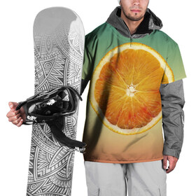 Накидка на куртку 3D с принтом Апельсиновый рай в Кировске, 100% полиэстер |  | апельсин | градиент | жёлтый | зелёный | оранжевый