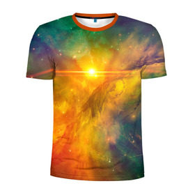 Мужская футболка 3D спортивная с принтом Космос в Кировске, 100% полиэстер с улучшенными характеристиками | приталенный силуэт, круглая горловина, широкие плечи, сужается к линии бедра | галактика | звезды | космос | созвездия