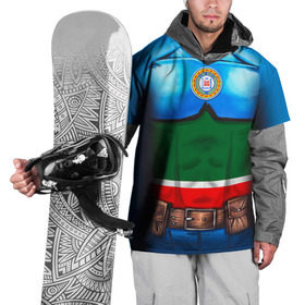 Накидка на куртку 3D с принтом Капитан Чечня в Кировске, 100% полиэстер |  | 95 | капитан | супергерой | флаг | чеченец