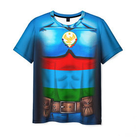 Мужская футболка 3D с принтом Капитан Дагестан в Кировске, 100% полиэфир | прямой крой, круглый вырез горловины, длина до линии бедер | 05 | даг | дагестанец | капитан | супергерой | флаг