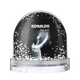 Снежный шар с принтом RONALDO the best в Кировске, Пластик | Изображение внутри шара печатается на глянцевой фотобумаге с двух сторон | real madrid | ronaldo | реал | роналдо | футбол