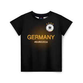 Детская футболка 3D с принтом Сборная Германии 2016 в Кировске, 100% гипоаллергенный полиэфир | прямой крой, круглый вырез горловины, длина до линии бедер, чуть спущенное плечо, ткань немного тянется | germany
